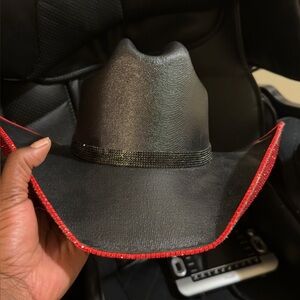 Black and Red Women Cowboy Hat